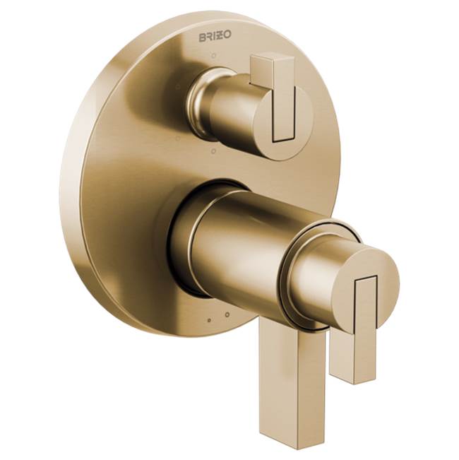 Brizo Thermostatic Valve Trims With Integrated Diverter Shower Faucet Trims item T75635-GLLHP