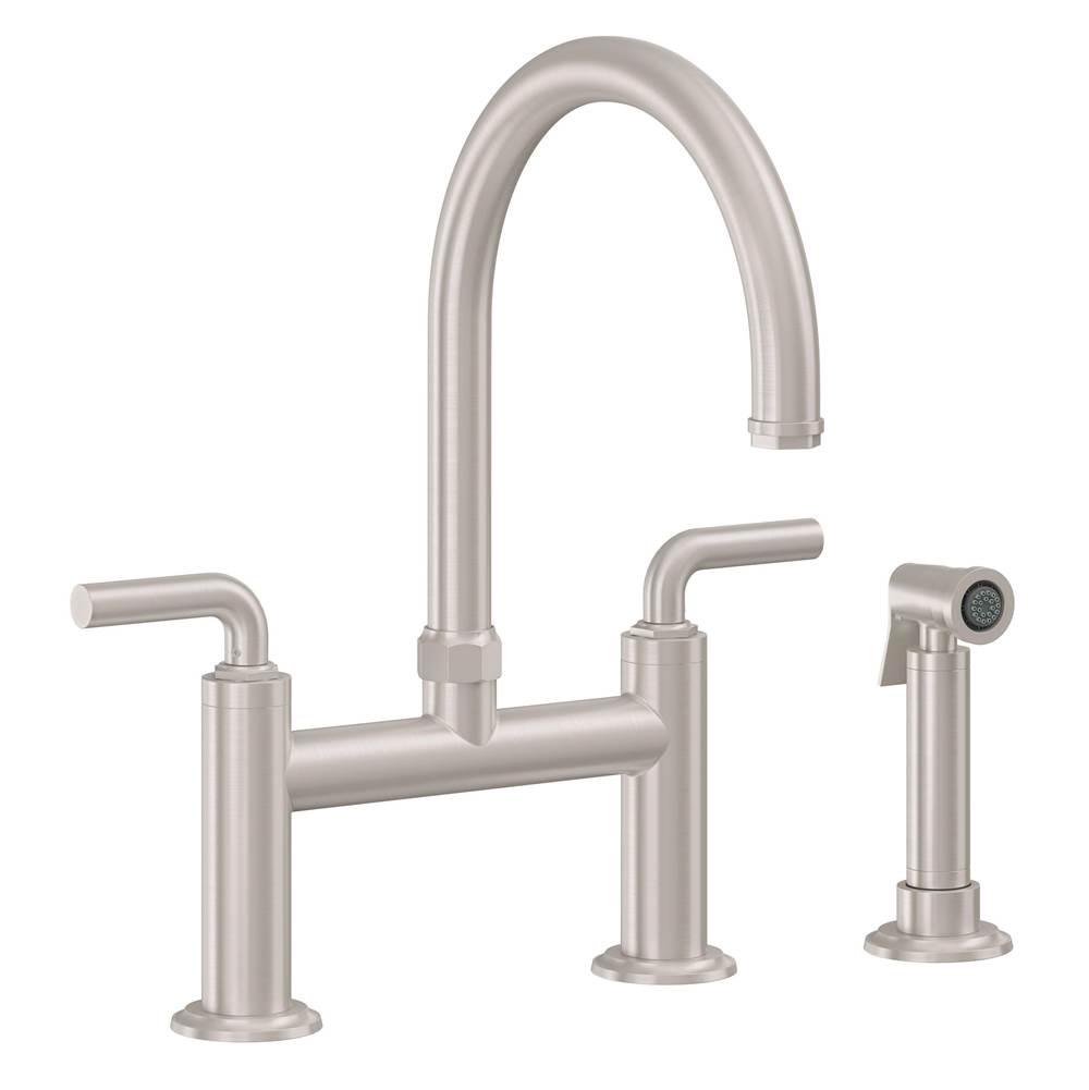 California Faucets Bridge Kitchen Faucets item K30-120S-SL-MBLK