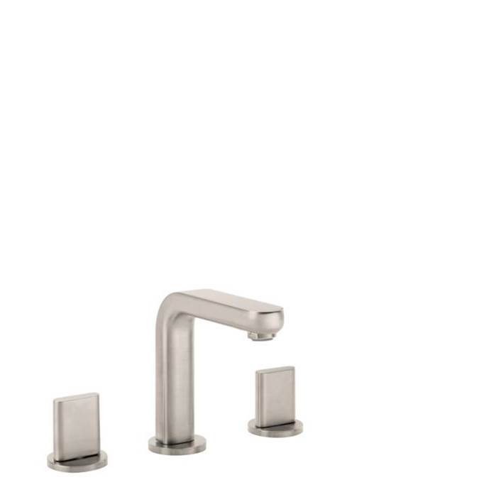 General Plumbing Supply DistributionHansgroheMetris S Widespread Faucet 100 with Full Handles and Pop-Up Drain, 1.2 GPM in Brushed Nickel