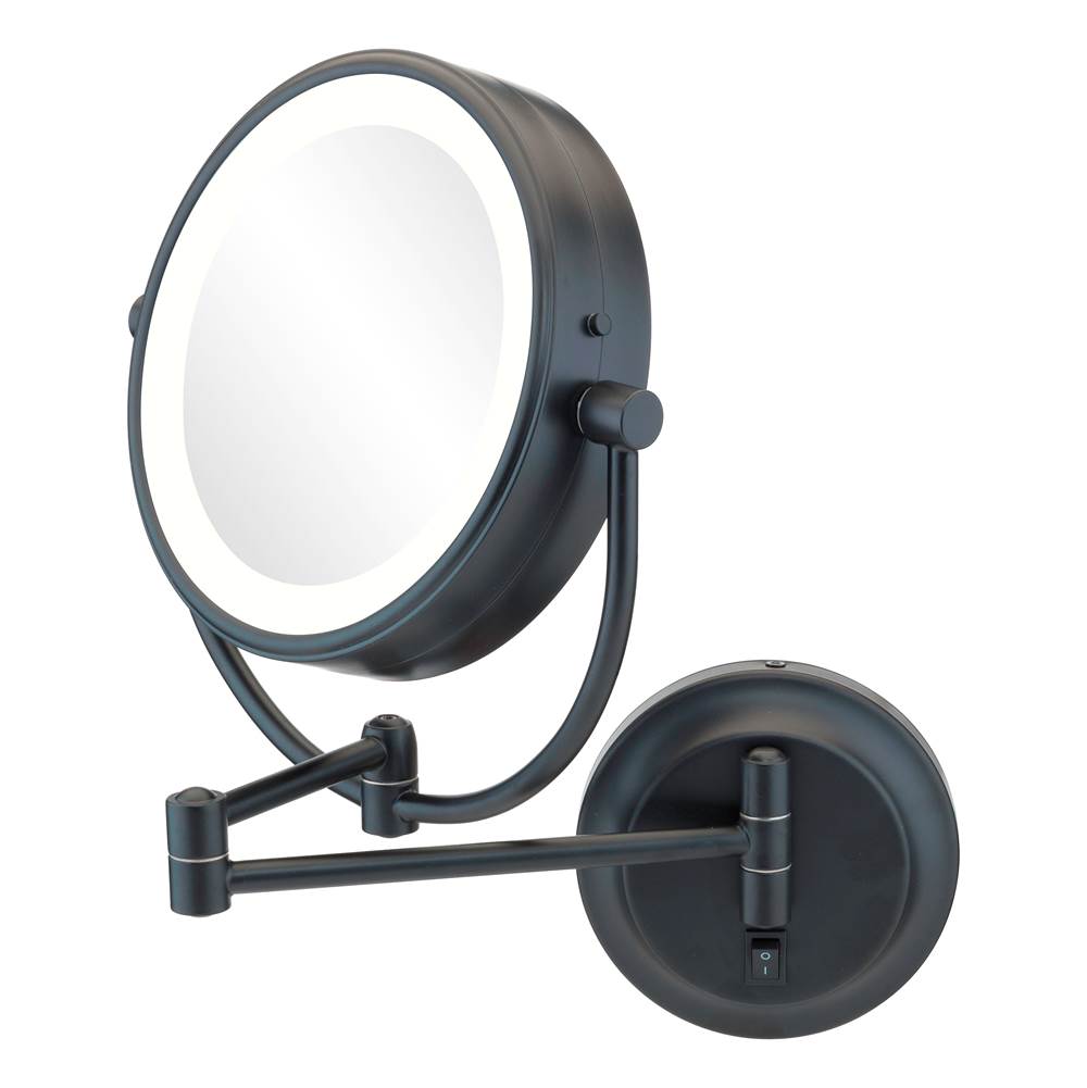 General Plumbing Supply DistributionAptationsNeomodern Magnified Makeup Mirror With Switchable Light Color in Matte Black
