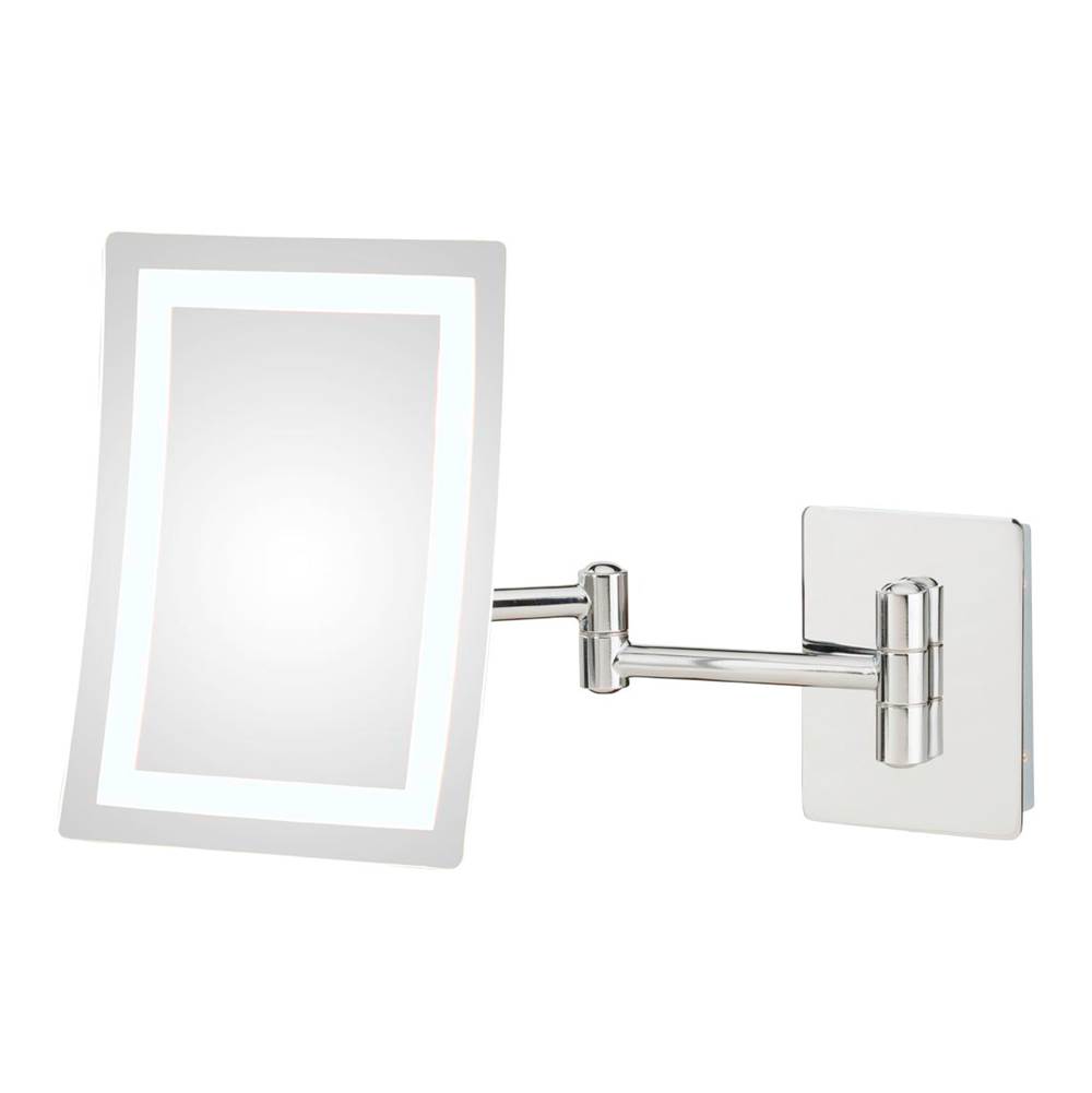 General Plumbing Supply DistributionAptationsContemporary Rectangular Led Lighted Magnifying Makeup Mirror With Switchable Light Color in Chrome