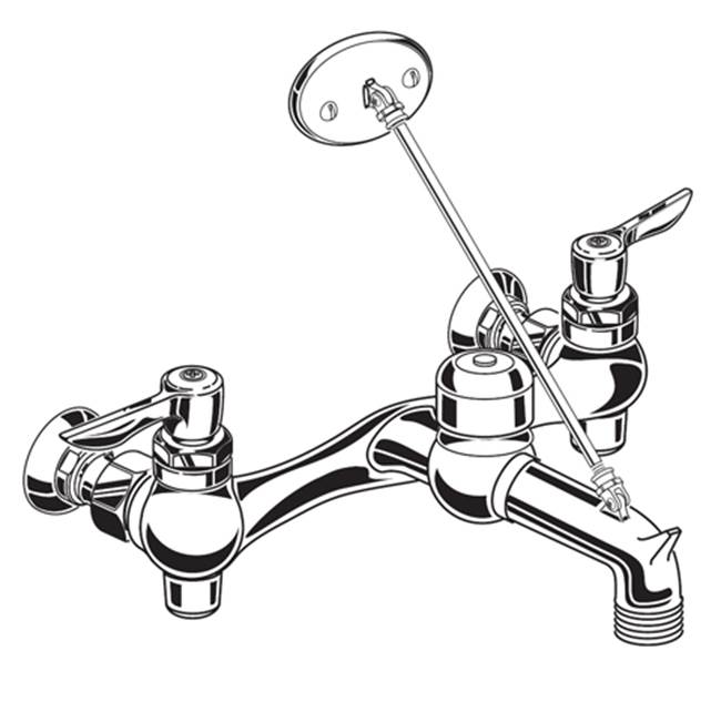 General Plumbing Supply DistributionAmerican StandardTop Brace Wall-Mount Service Sink Faucet with 6-Inch Vacuum Breaker Spout