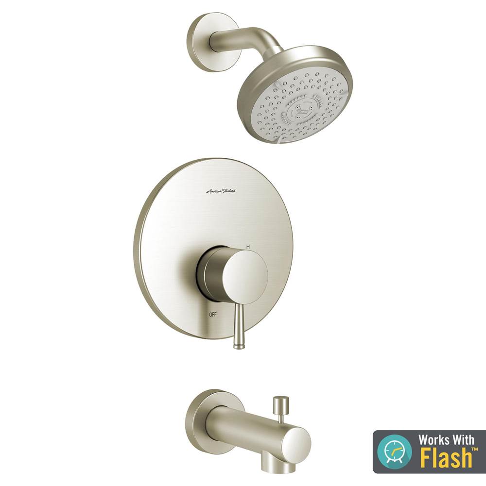 General Plumbing Supply DistributionAmerican StandardSerin® 1.75 gpm/6.6 L/min Tub and Shower Trim Kit w/Water-Saving 3-Function Shower Head, Double Ceramic Pressure Balance Cartridge w/Lever Handle