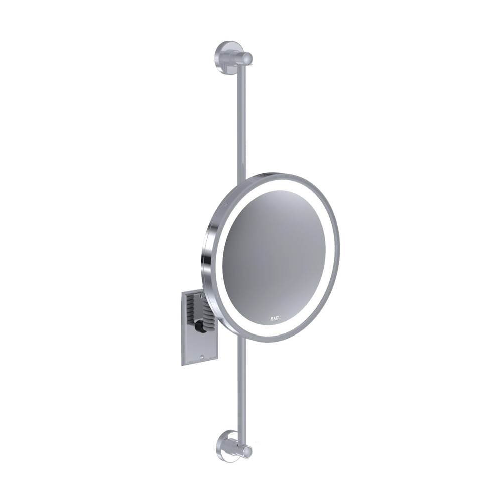 General Plumbing Supply DistributionBaci MirrorsBaci Senior Round Wall Mirror With Slider - 10X