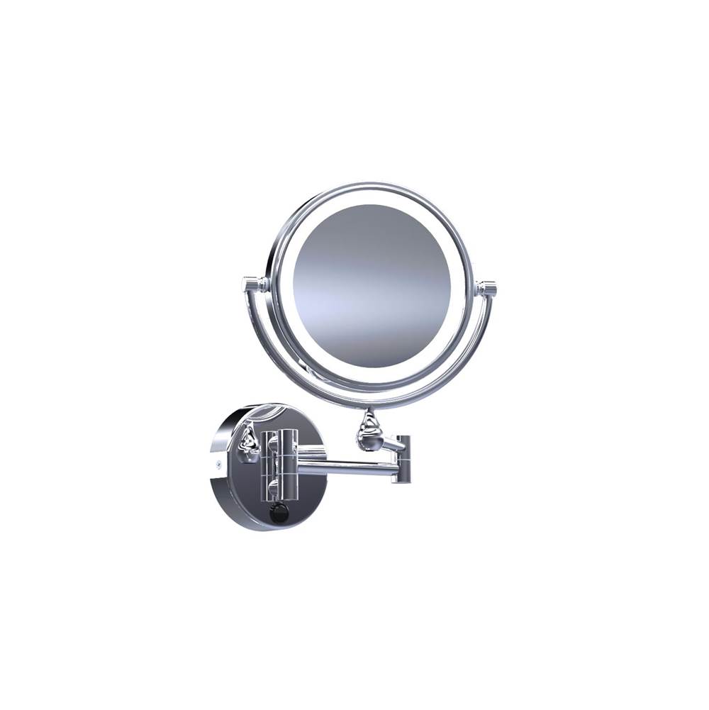General Plumbing Supply DistributionBaci MirrorsBaci Basic Round Double Arm Reversible Wall Mirror 1X By 5X