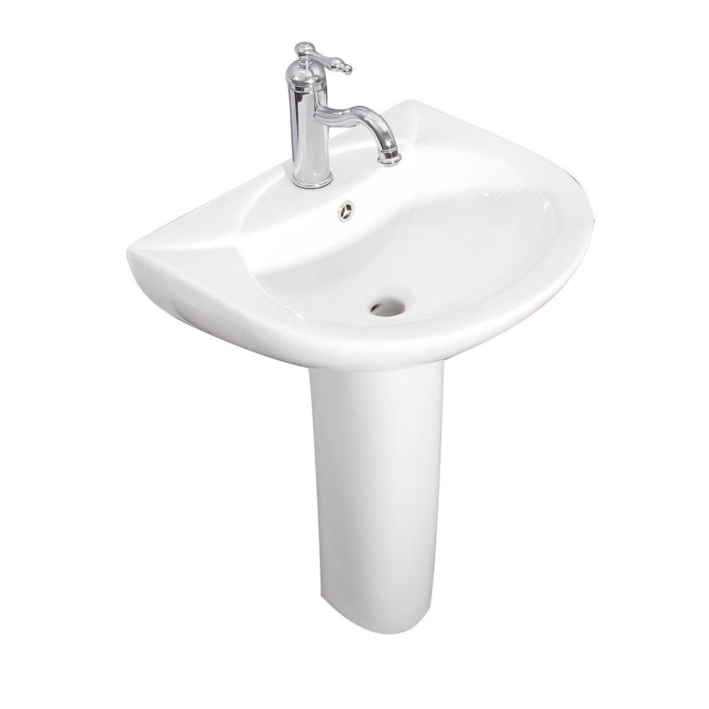 General Plumbing Supply DistributionBarclayBanks  Basin Only with 1Faucet Hole, Overflow, White