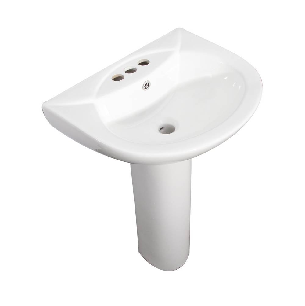 General Plumbing Supply DistributionBarclayBanks  Basin Only for 4''CCFaucet Hole, Overflow, White