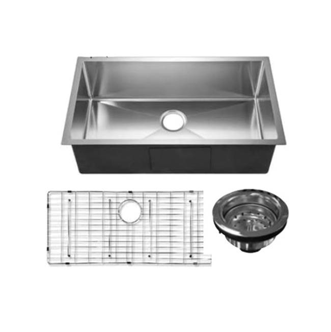 General Plumbing Supply DistributionBarclayFabyan 32''Gold SS Kitchen Sink W/Gold Wiregrid And Strainer