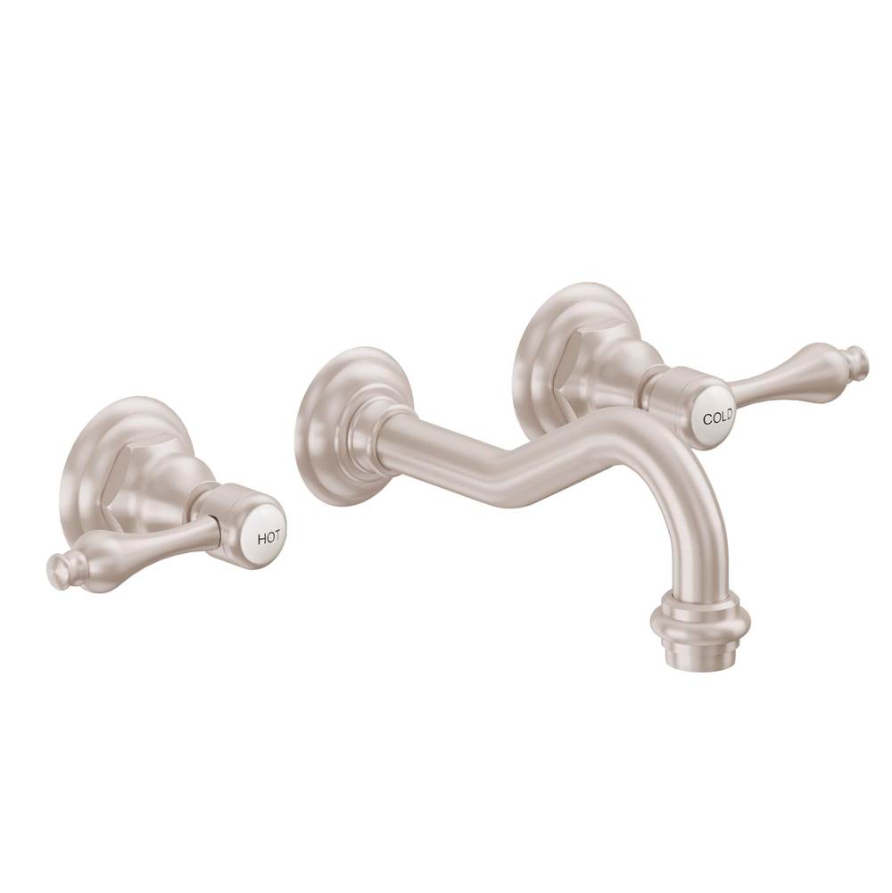 California Faucets Wall Mounted Bathroom Sink Faucets item TO-V6102-7-MWHT