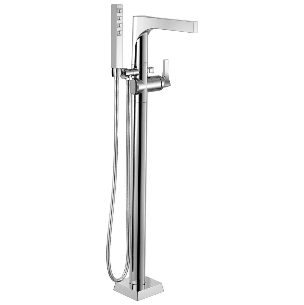 General Plumbing Supply DistributionDelta FaucetZura® Single Handle Floor Mount Tub Filler Trim with Hand Shower