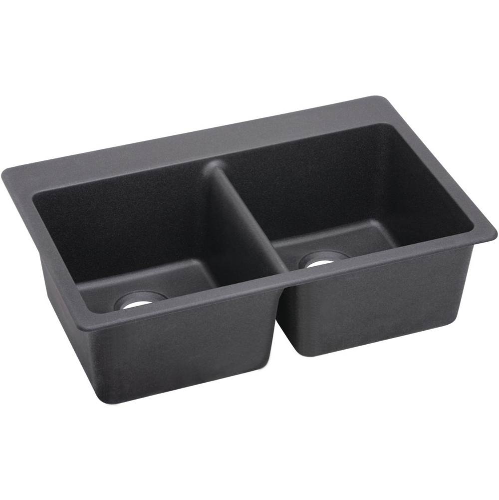 General Plumbing Supply DistributionElkay Reserve SelectionElkay Quartz Luxe 33'' x 22'' x 9-1/2'', Equal Double Bowl Drop-in Sink, Charcoal