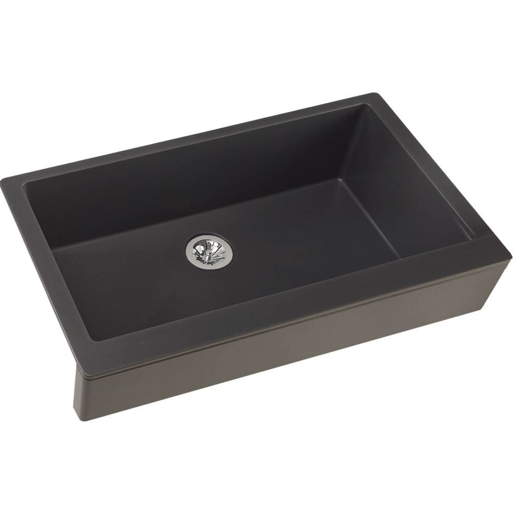 General Plumbing Supply DistributionElkay Reserve SelectionElkay Quartz Luxe 35-7/8'' x 20-15/16'' x 9'' Single Bowl Farmhouse Sink with Perfect Drain, Charcoal