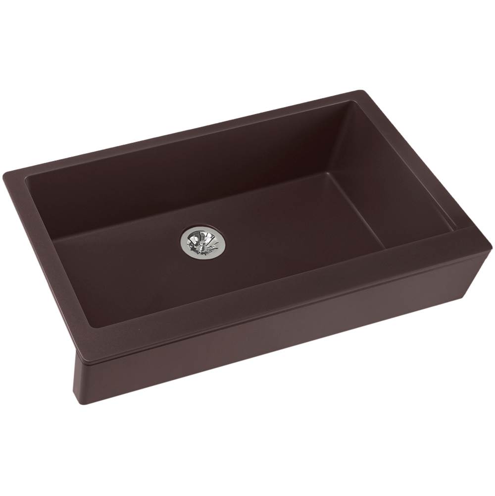 General Plumbing Supply DistributionElkay Reserve SelectionElkay Quartz Luxe 35-7/8'' x 20-15/16'' x 9'' Single Bowl Farmhouse Sink with Perfect Drain, Chestnut