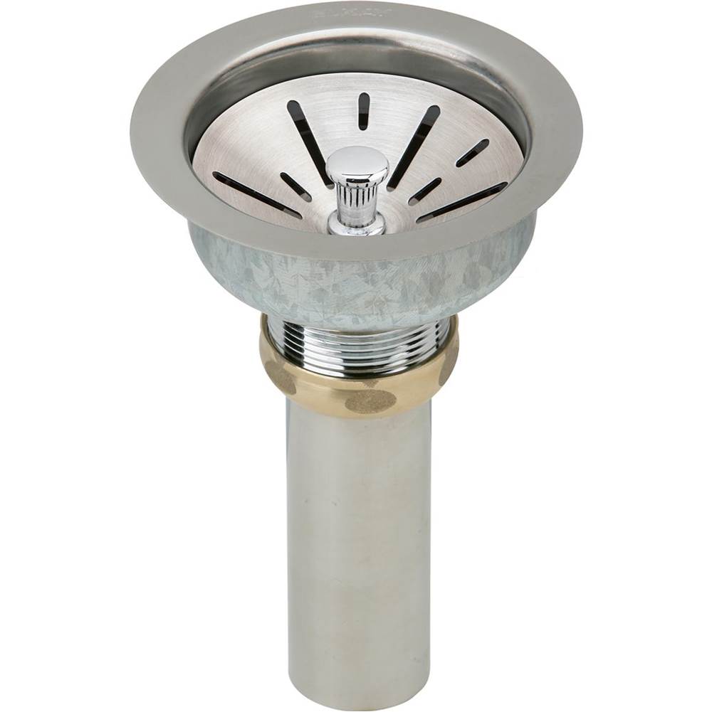 General Plumbing Supply DistributionElkayDeluxe Drain Kit with Satin Finish 3-1/2 Type 304 Stainless Steel Body for Fireclay Sinks