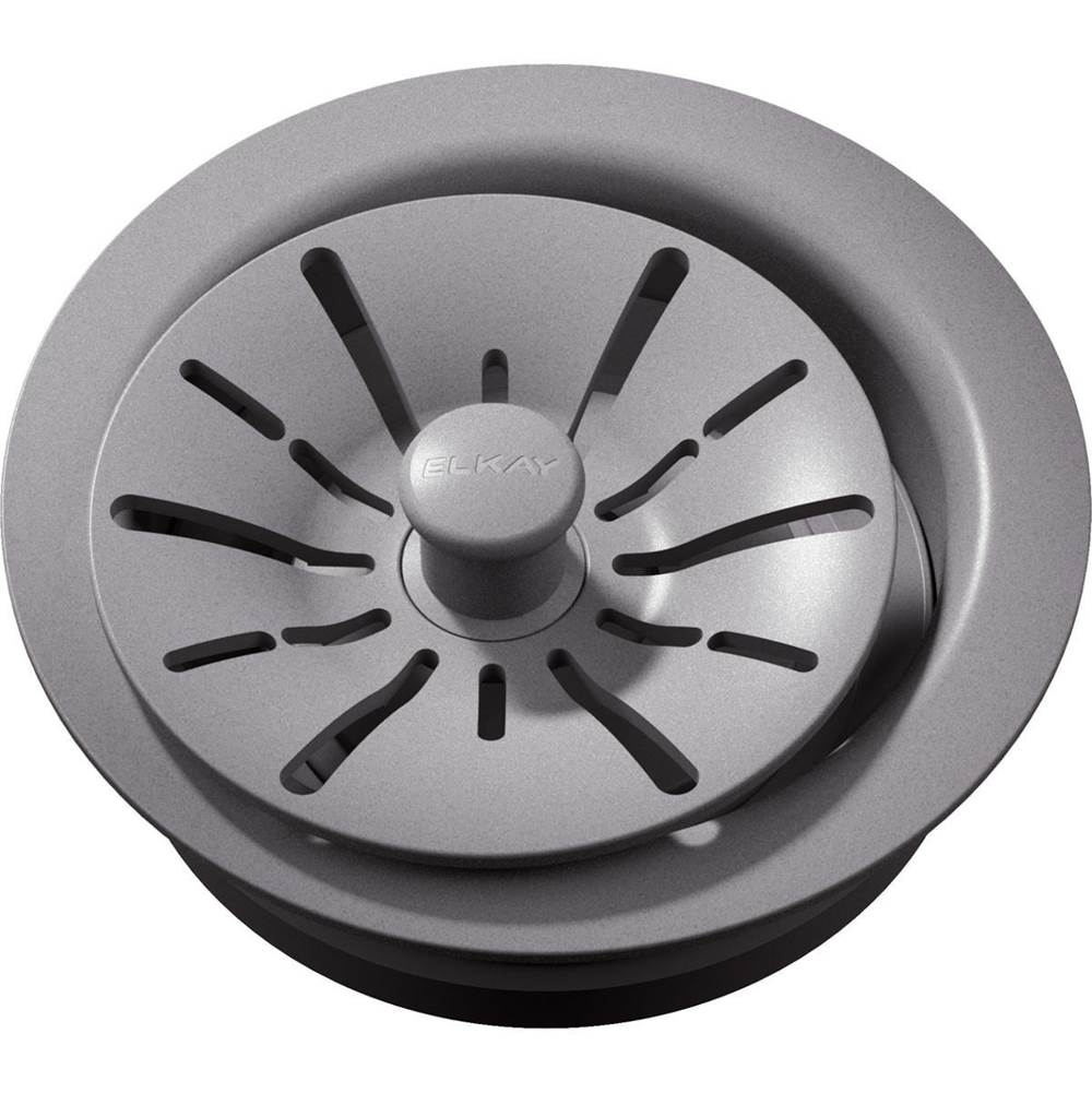 General Plumbing Supply DistributionElkayQuartz Perfect Drain 3-1/2'' Polymer Disposer Flange with Removable Basket Strainer and Rubber Stopper Greystone