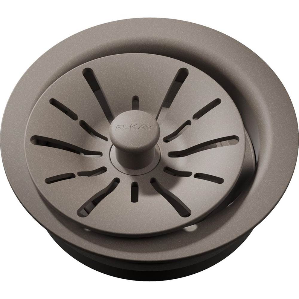 General Plumbing Supply DistributionElkayQuartz Perfect Drain 3-1/2'' Polymer Disposer Flange with Removable Basket Strainer and Rubber Stopper Silvermist