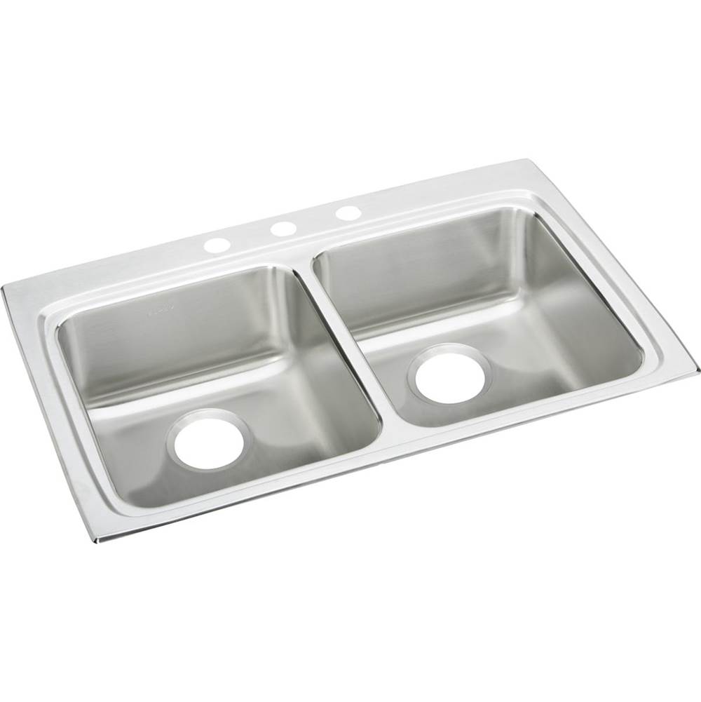 Elkay Drop In Double Bowl Sink Kitchen Sinks item LRAD3322503