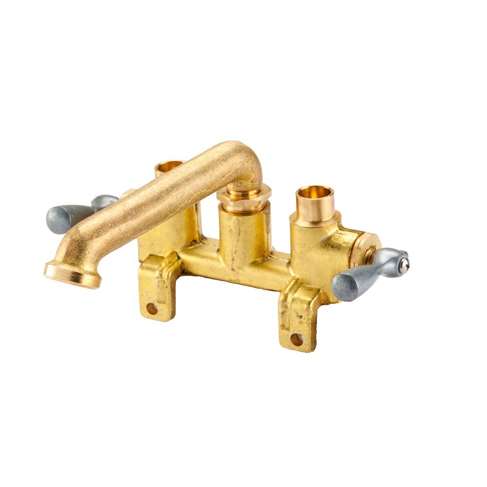 General Plumbing Supply DistributionGerber PlumbingGerber Classics 2H Laundry Faucet w/ Threaded Legs & Direct Sweat Connections -No Threads on Spout 2.2gpm Rough Brass