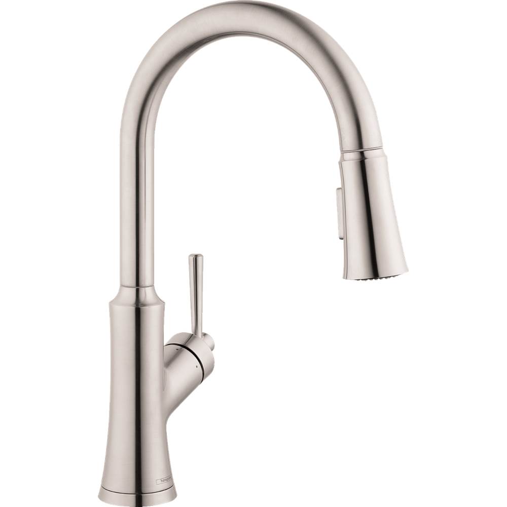General Plumbing Supply DistributionHansgroheJoleena HighArc Kitchen Faucet, 2-Spray Pull-Down, 1.75 GPM in Steel Optic