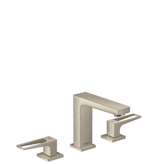 General Plumbing Supply DistributionHansgroheMetropol Widespread Faucet 110 with Loop Handles and Pop-Up Drain, 1.2 GPM in Brushed Nickel