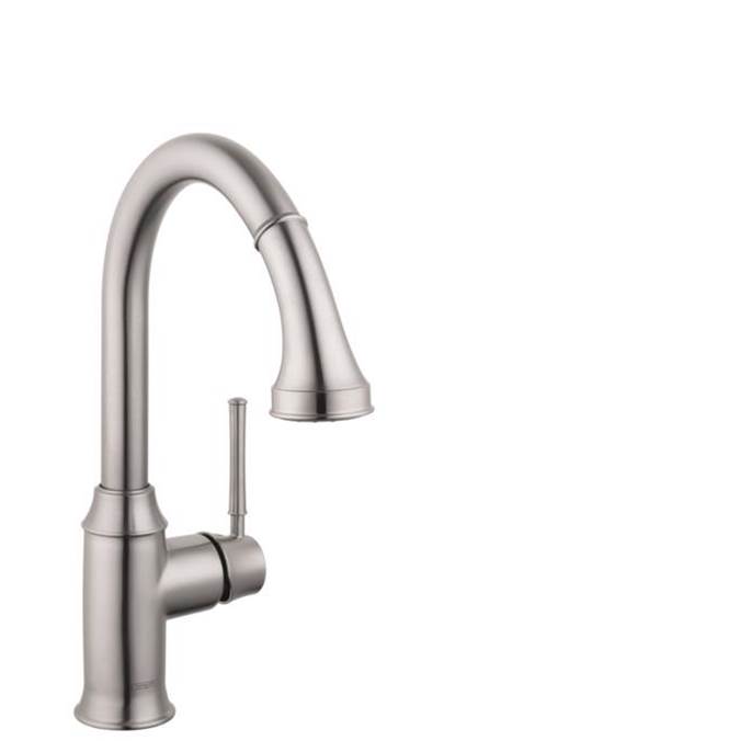 General Plumbing Supply DistributionHansgroheTalis C HighArc Kitchen Faucet, 2-Spray Pull-Down, 1.75 GPM in Steel Optic