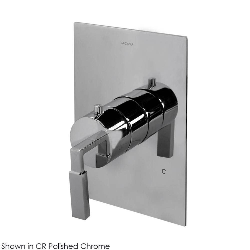 General Plumbing Supply DistributionLacavaTRIM ONLY - Built-in thermostatic valve with single handle and rectangular backplate. Water flow rate: 10.5 gpm at 43.5 psi