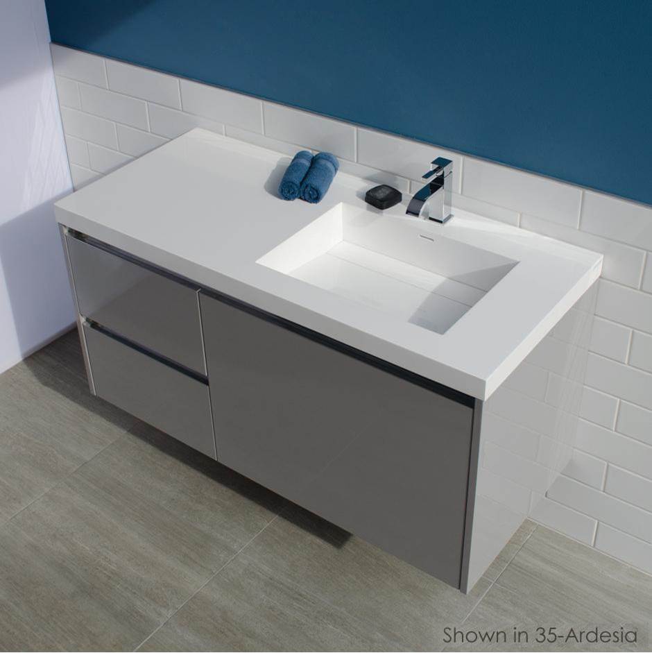 General Plumbing Supply DistributionLacavaWall-mounted undercounter vanity with  a large drawer on right and 2 small drawers on left