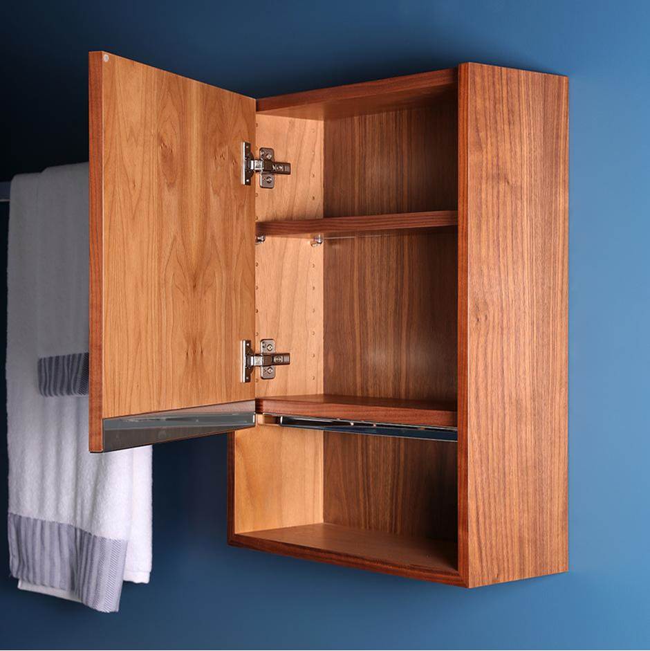 General Plumbing Supply DistributionLacavaWall-mounted storage cabinet with one door and one adjustable wood shelf, hinged left,   W: 18'', D: 7'', H: 24''