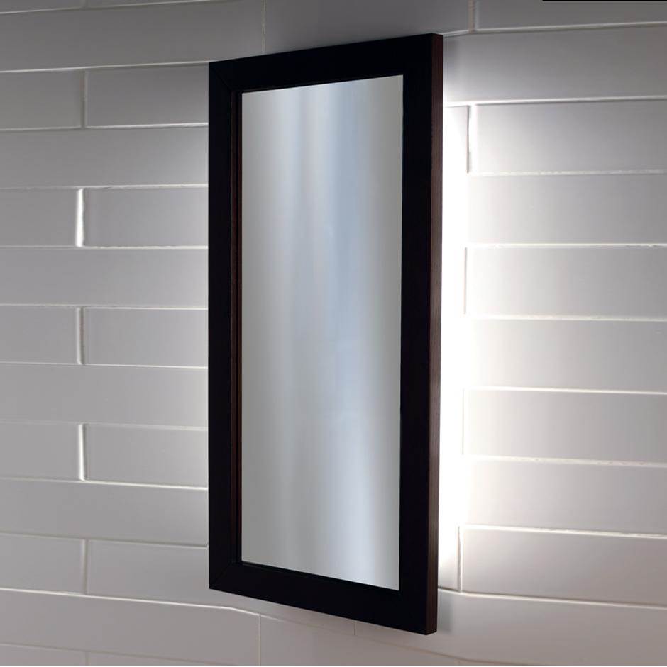 General Plumbing Supply DistributionLacavaWall-mount mirror in metal or wooden frame with LED lights. W: 19'', H: 34'', D: 1''.