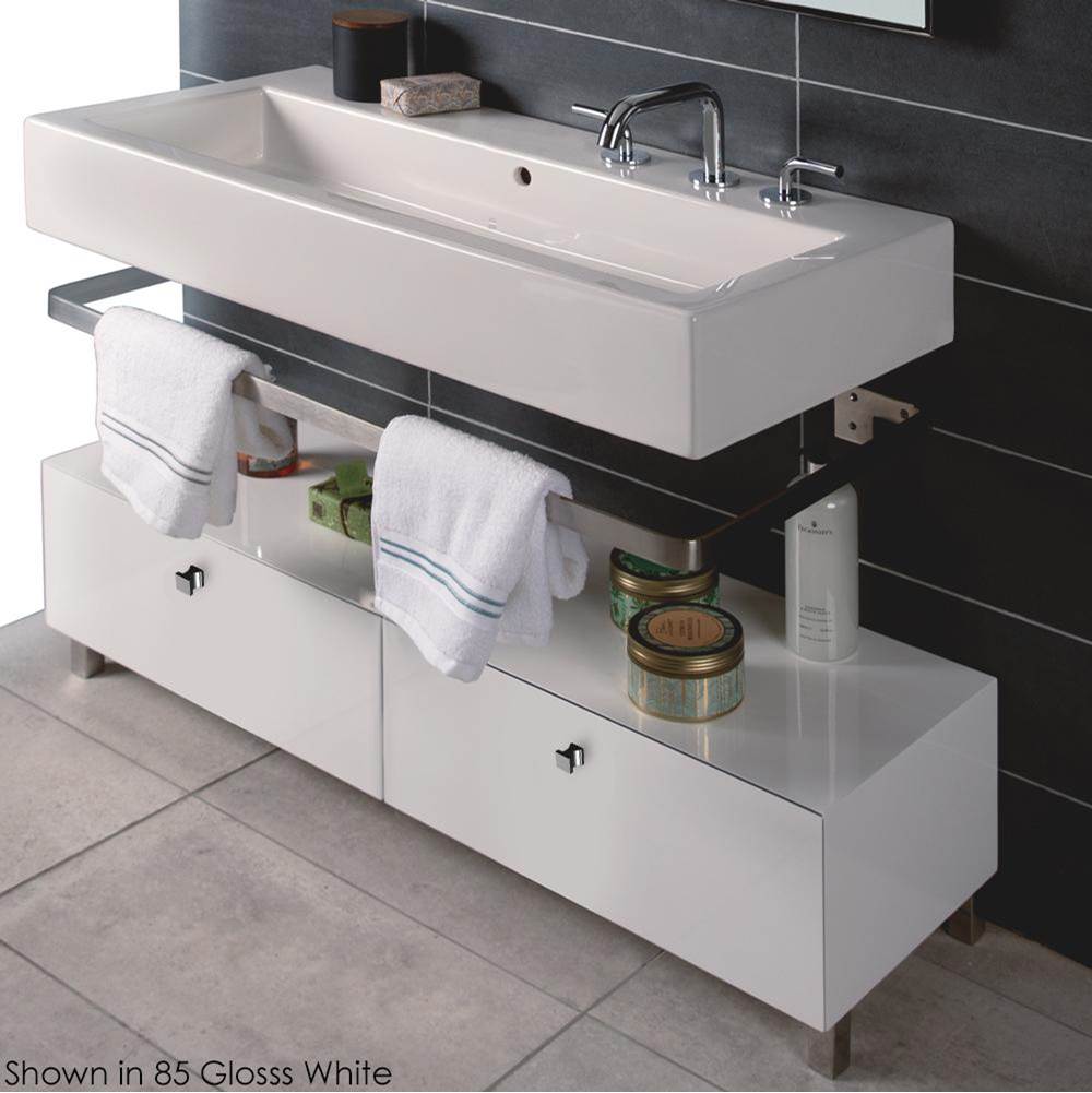 General Plumbing Supply DistributionLacavaFree-standing bench with two drawers, polished chrome pulls and polished stainless steel legs included, 39 3/8''W, 13 3/8''D, 12 1/2''H