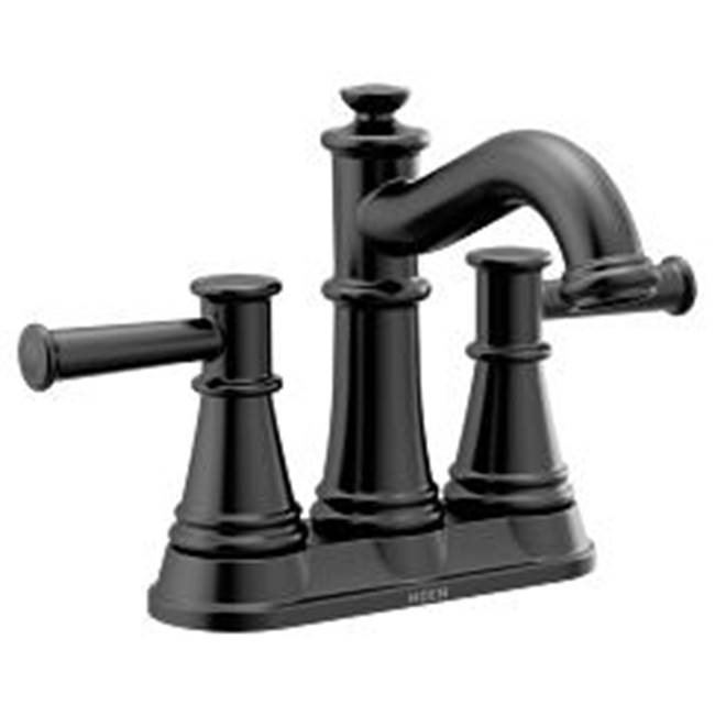 General Plumbing Supply DistributionMoenMatte black two-handle bathroom faucet