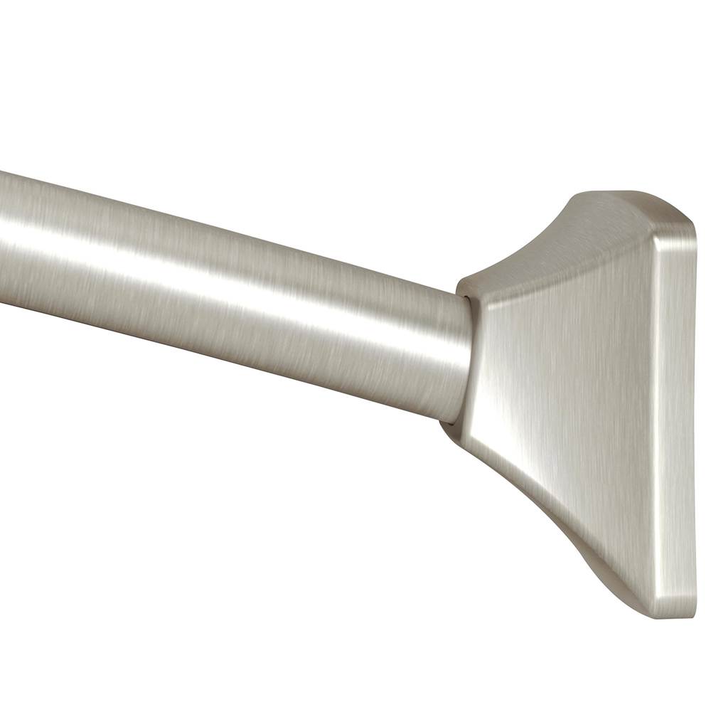 General Plumbing Supply DistributionMoenBrushed Nickel Adjustable Curved Shower Rod