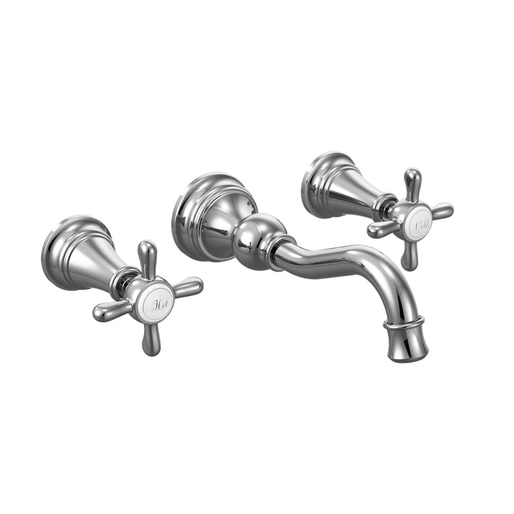 General Plumbing Supply DistributionMoenWeymouth 2-Handle Wall Mount High-Arc Bathroom Faucet in Chrome (Valve Sold Separately)