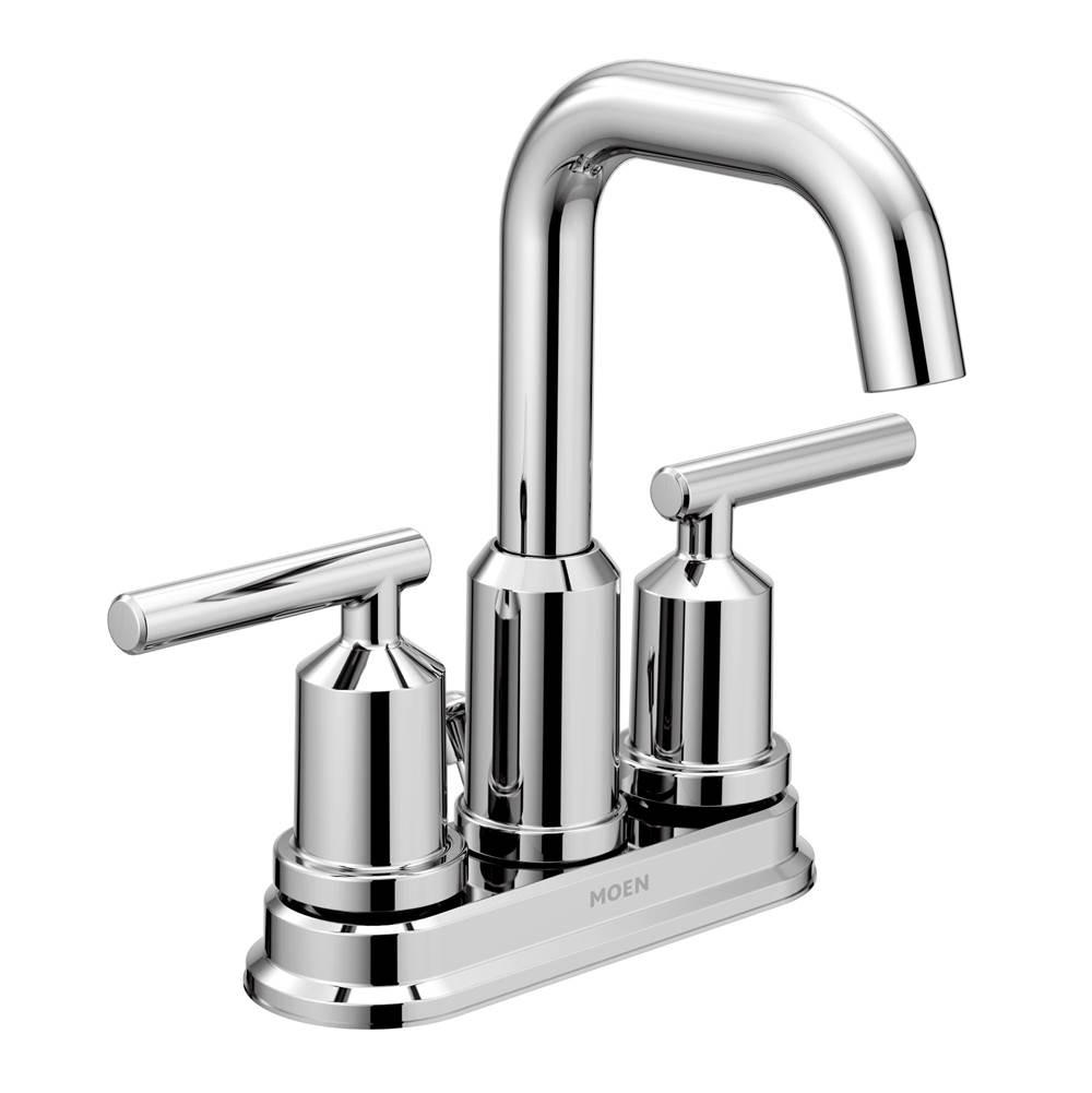General Plumbing Supply DistributionMoenGibson Two-Handle Centerset High Arc Modern Bathroom Faucet with Drain Assembly, Chrome