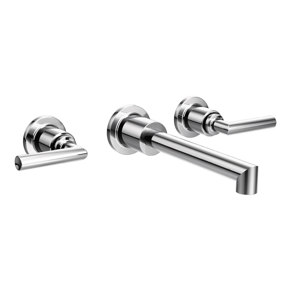 General Plumbing Supply DistributionMoenArris Wall Mount 2-Handle Low-Arc Bathroom Faucet Trim Kit in Chrome (Valve Sold Separately)