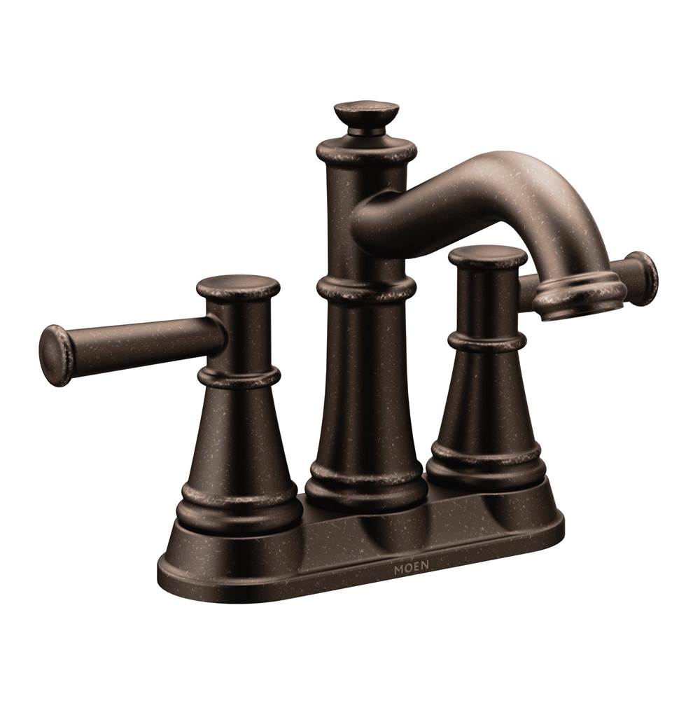 General Plumbing Supply DistributionMoenBelfield Two-Handle Centerset Bathroom Faucet, Oil Rubbed Bronze
