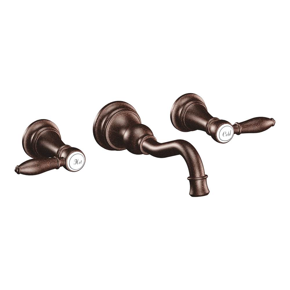 General Plumbing Supply DistributionMoenWeymouth 2-Handle Wall Mount High Arc Bathroom Faucet in Oil Rubbed Bronze (Valve Sold Separately)