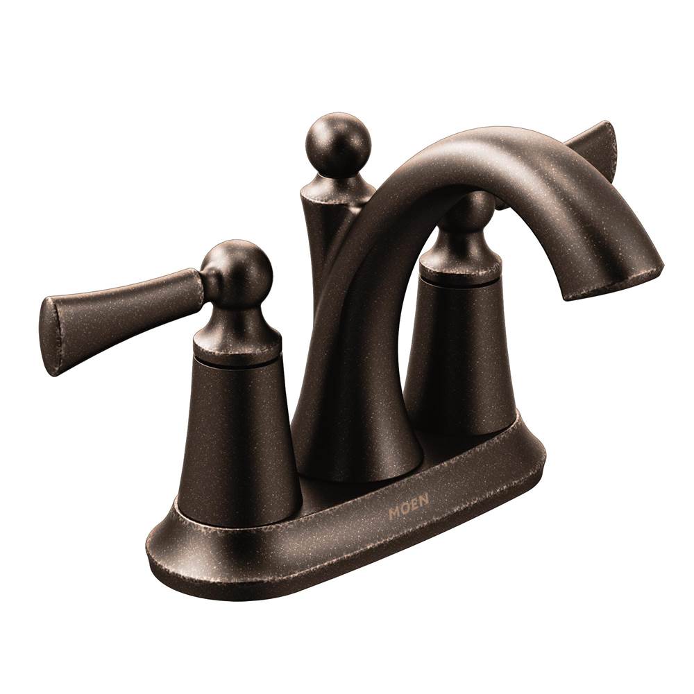 General Plumbing Supply DistributionMoenWynford Two-Handle Centerset High Arc Bathroom Faucet, Oil Rubbed Bronze