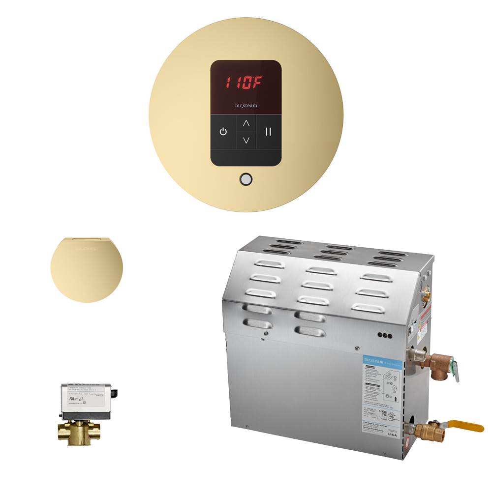 General Plumbing Supply DistributionMr. SteamMS (iTempo) 7.5 kW (7500 W) Steam Shower Generator Package with iTempo Control in Round Satin Brass
