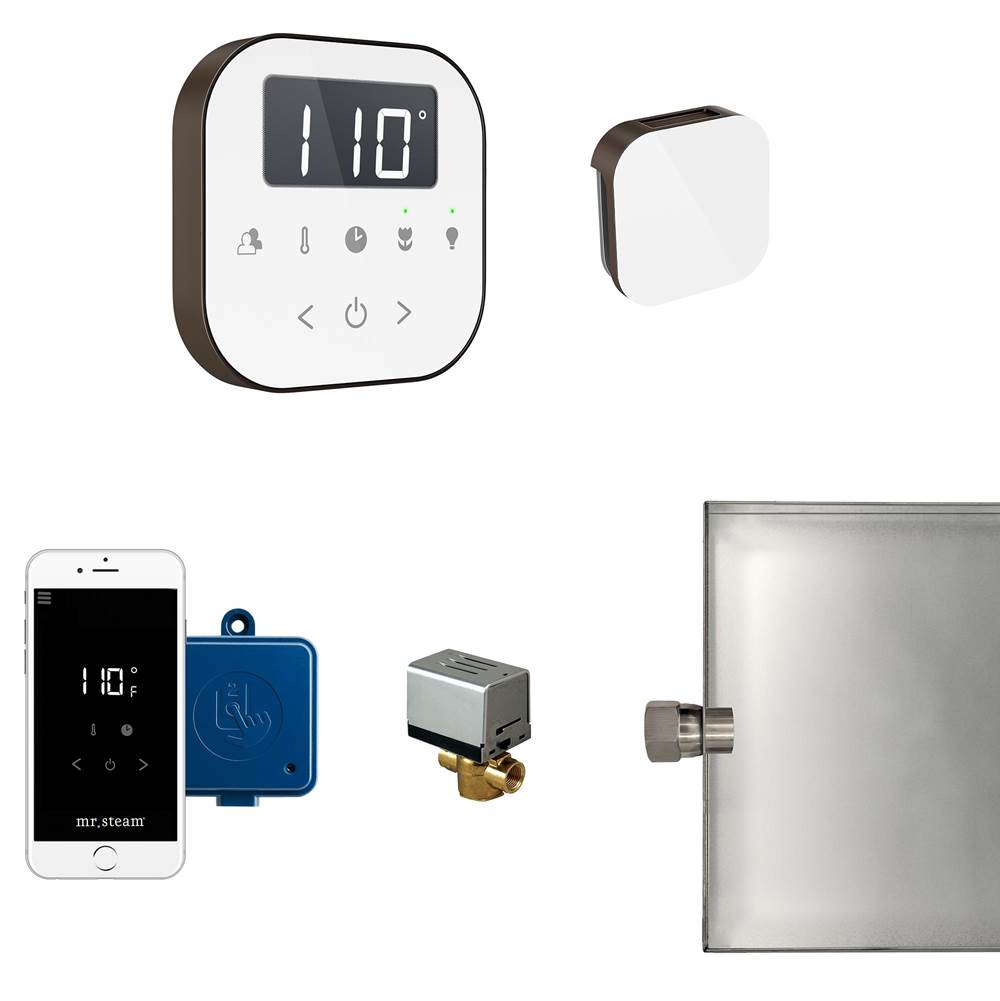 General Plumbing Supply DistributionMr. SteamAirButler Steam Shower Control Package with AirTempo Control and Aroma Glass SteamHead in White Oil Rubbed Bronze