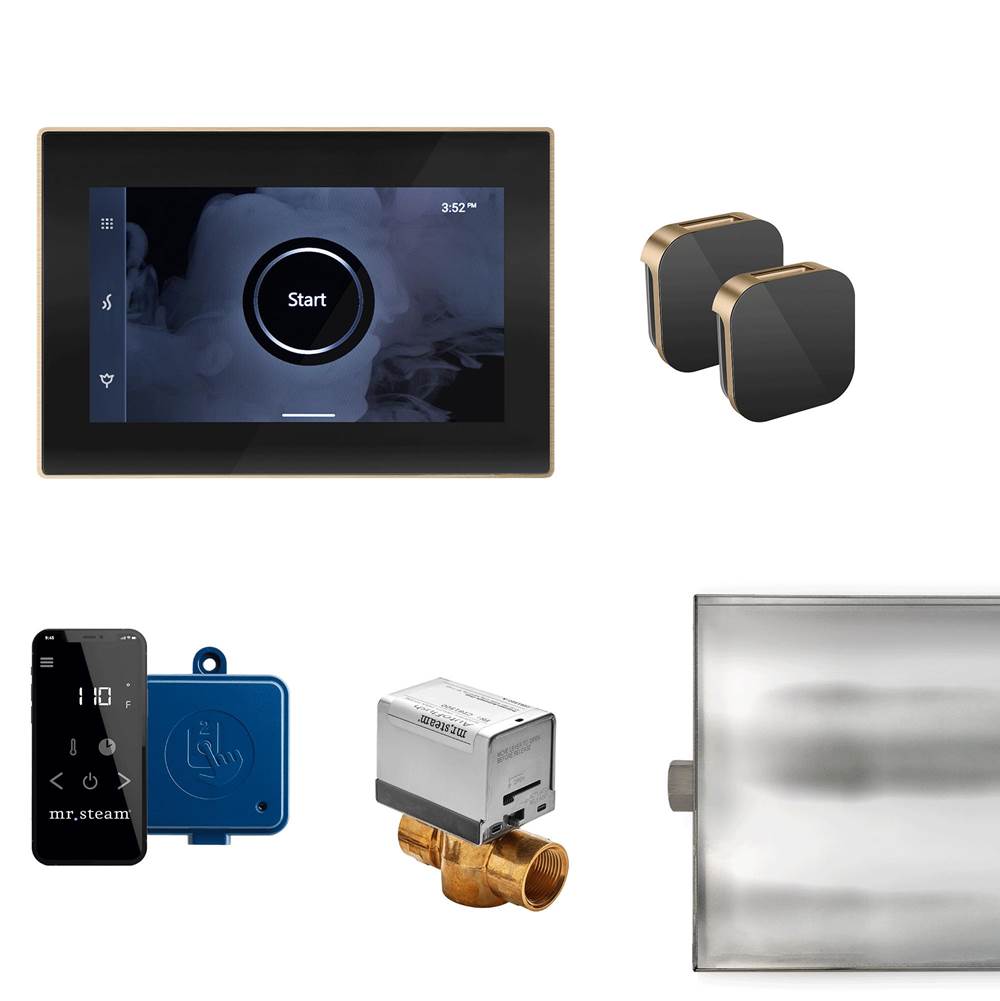 General Plumbing Supply DistributionMr. SteamXButler Max Steam Shower Control Package with iSteamX Control and Aroma Glass SteamHead in Black Brushed Bronze