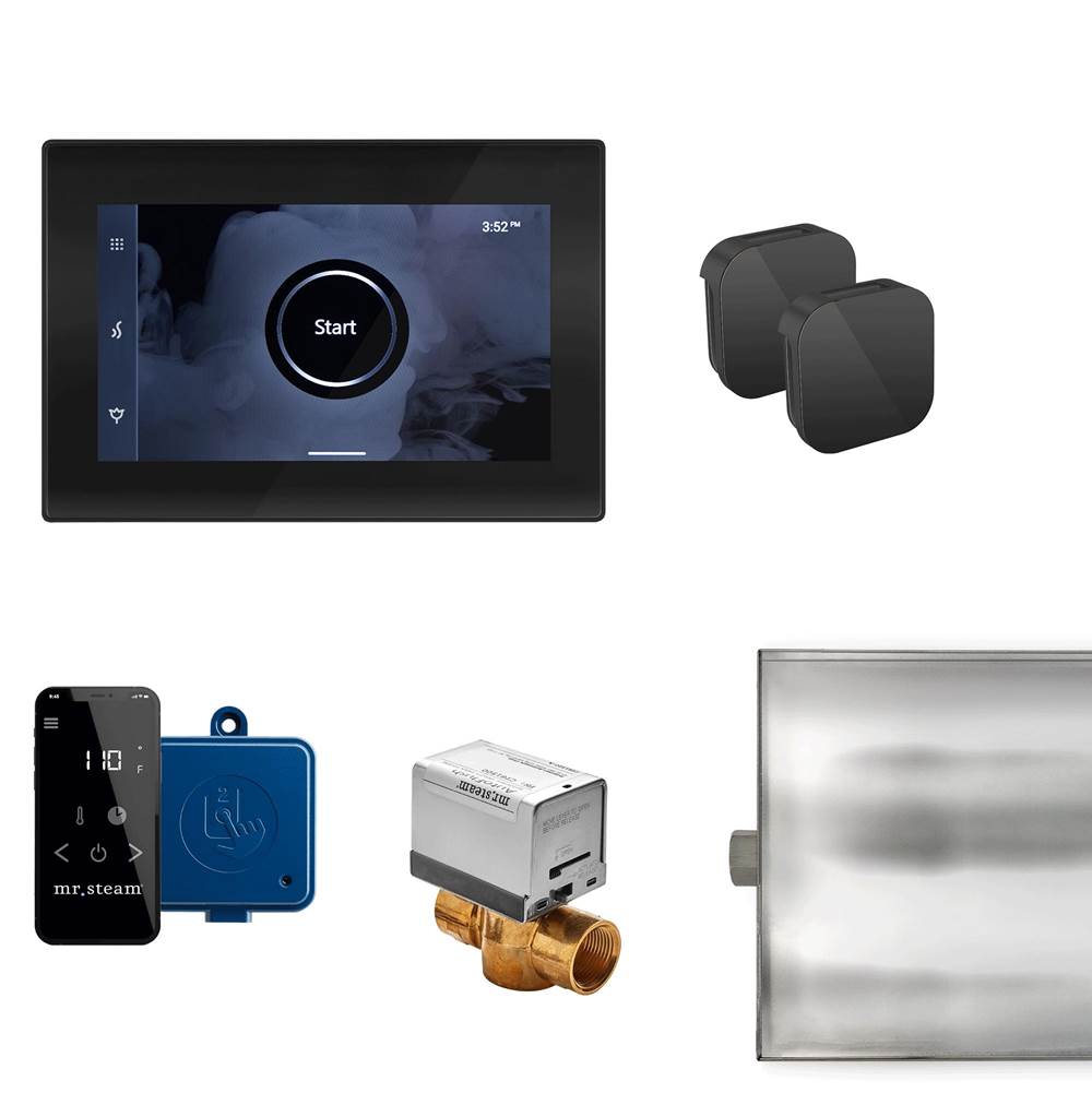 General Plumbing Supply DistributionMr. SteamXButler Max Steam Shower Control Package with iSteamX Control and Aroma Glass SteamHead in Black Matte Black