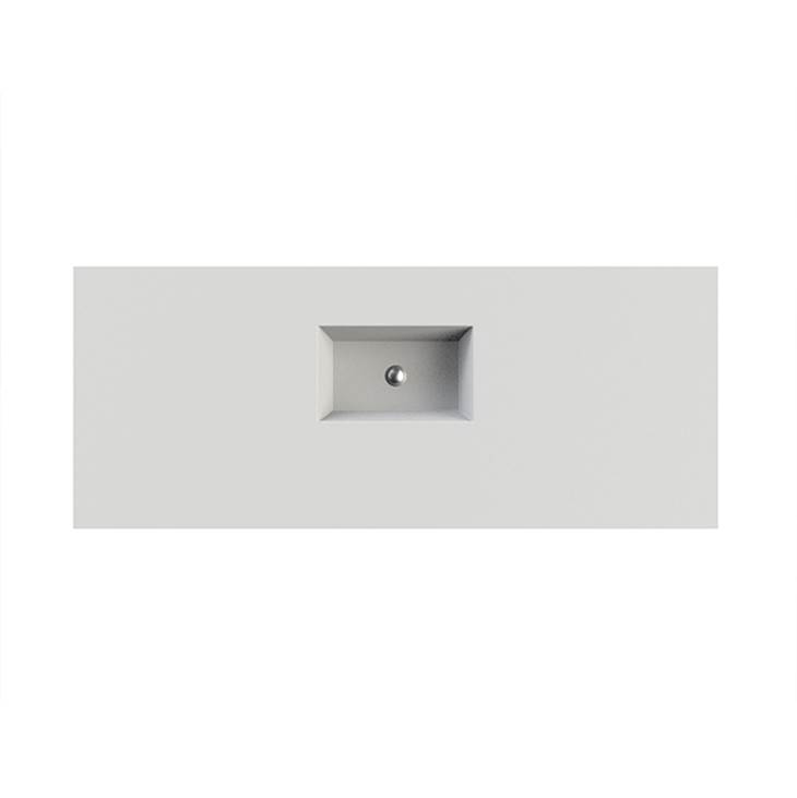 General Plumbing Supply DistributionMTI BathsPetra 9 Sculpturestone Counter Sink Double Bowl Up To 38''- Gloss White