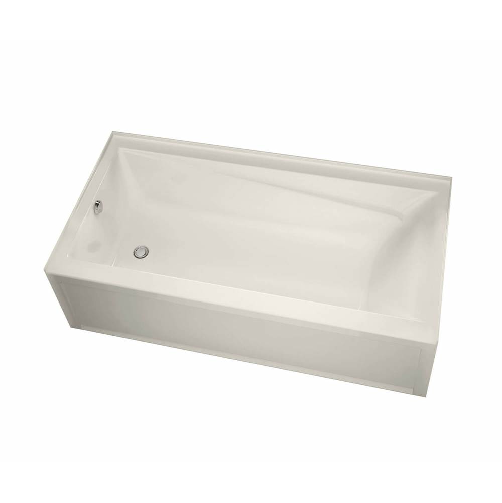 General Plumbing Supply DistributionMaaxExhibit 6636 IFS Acrylic Alcove Left-Hand Drain Aeroeffect Bathtub in Biscuit