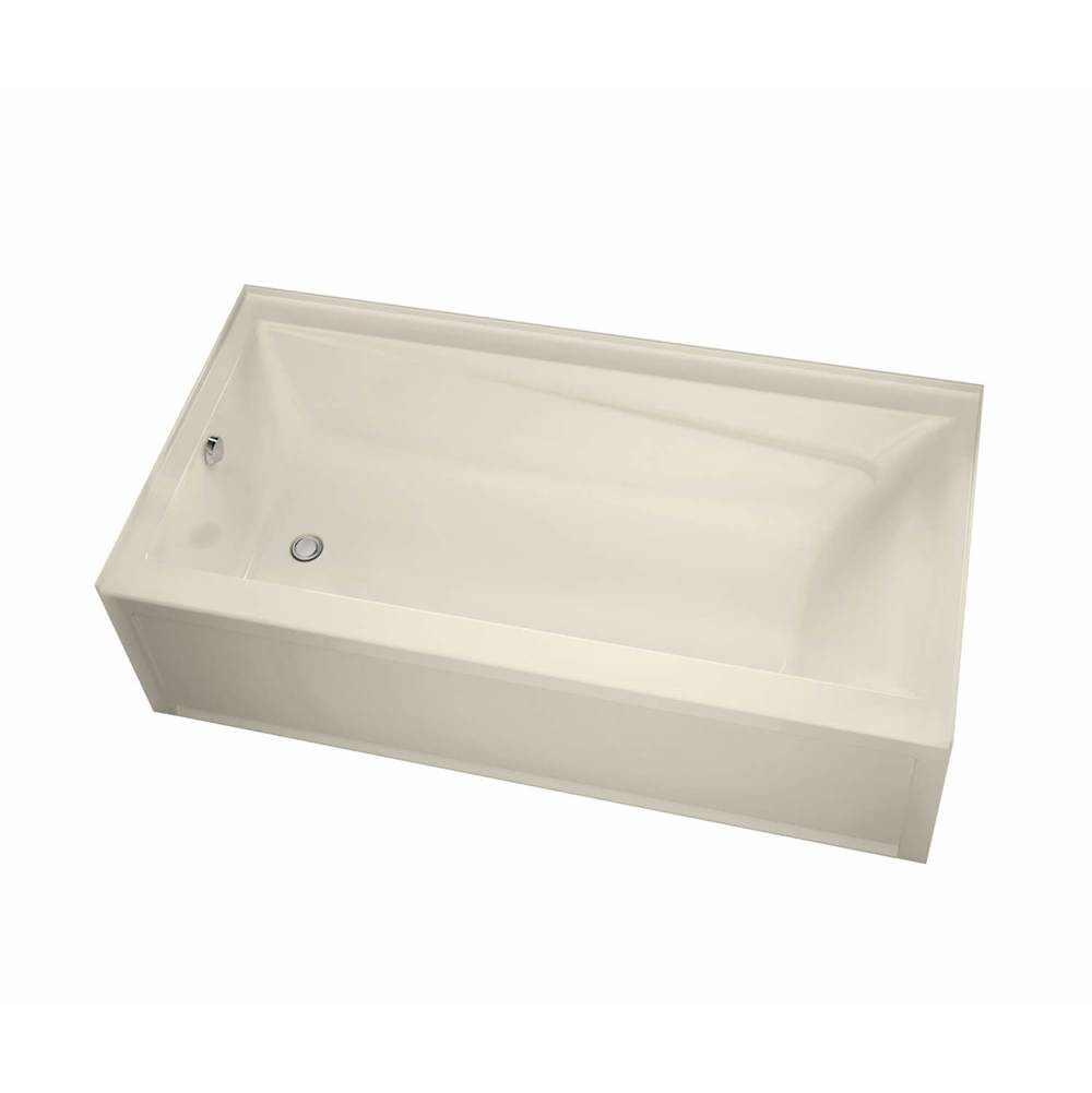 General Plumbing Supply DistributionMaaxExhibit 6632 IFS AFR Acrylic Alcove Left-Hand Drain Whirlpool Bathtub in Bone