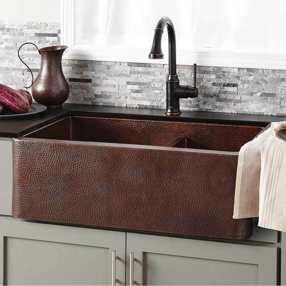 General Plumbing Supply DistributionNative TrailsFarmhouse Duet Kitchen SInk in Antique Copper