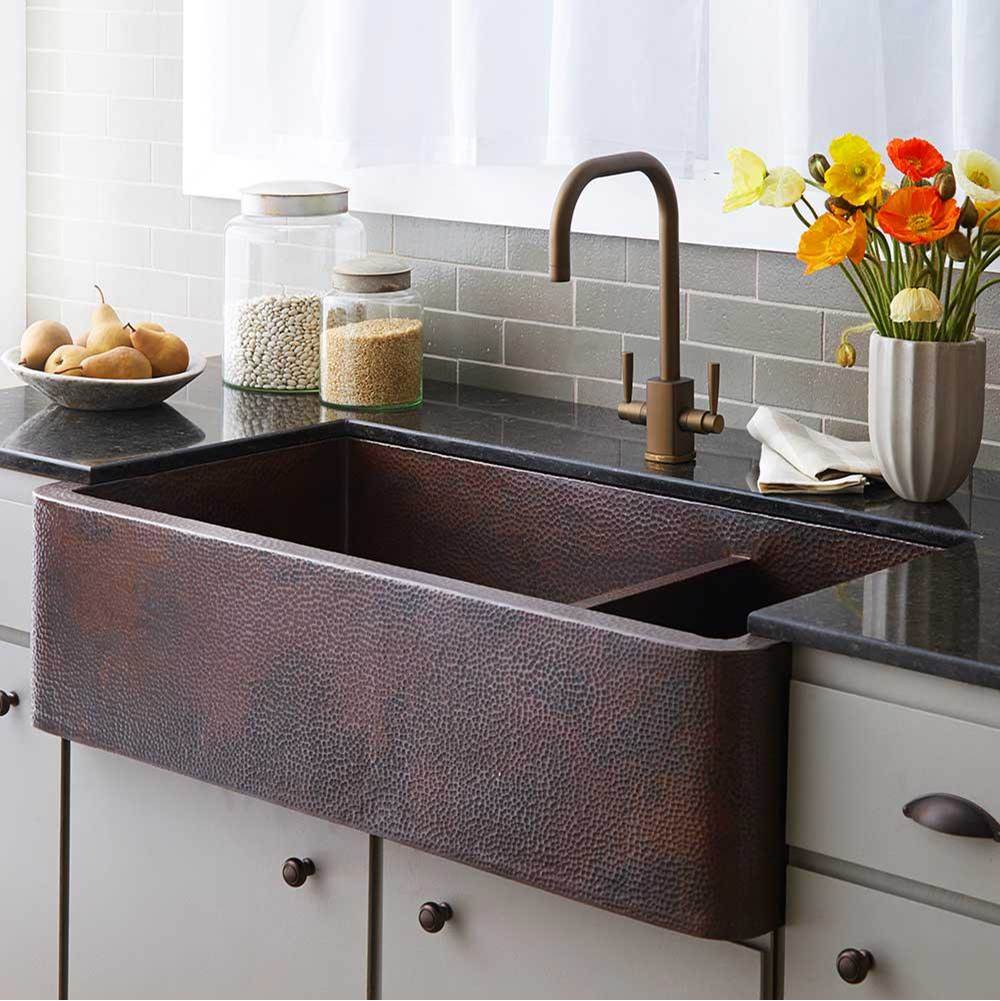 General Plumbing Supply DistributionNative TrailsFarmhouse Duet Pro Kitchen SInk in Antique Copper