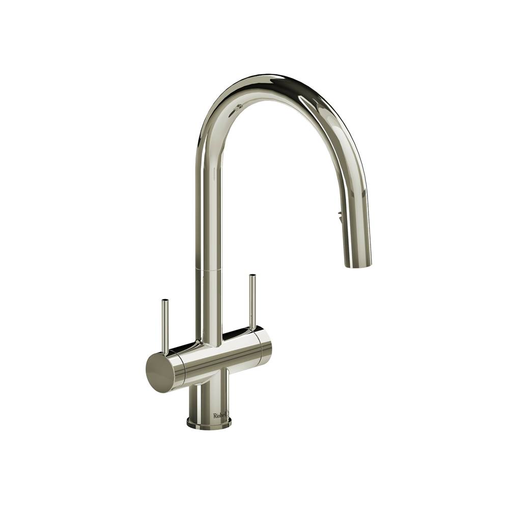 General Plumbing Supply DistributionRiobelAzure™ Two Handle Pull-Down Kitchen Faucet With C-Spout
