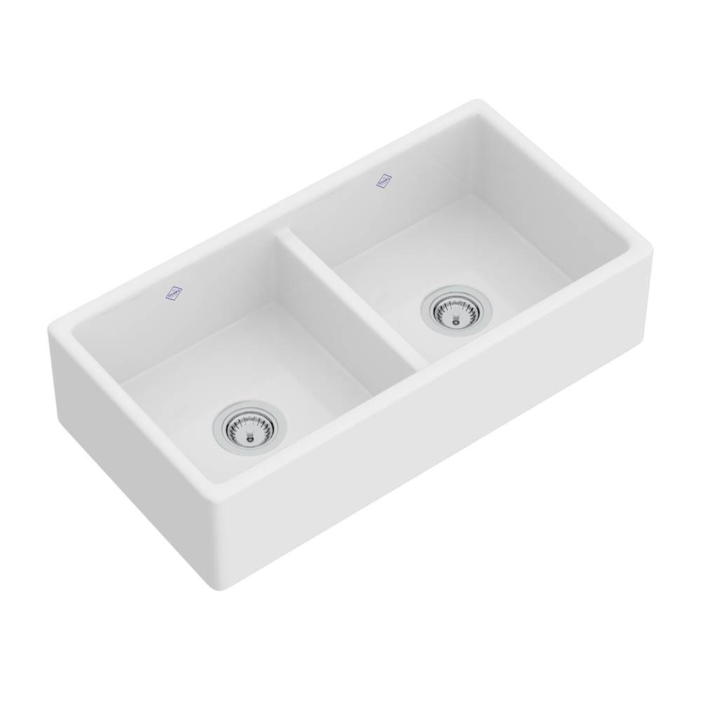 General Plumbing Supply DistributionRohlShaker™ 35'' Double Bowl Farmhouse Apron Front Fireclay Kitchen Sink