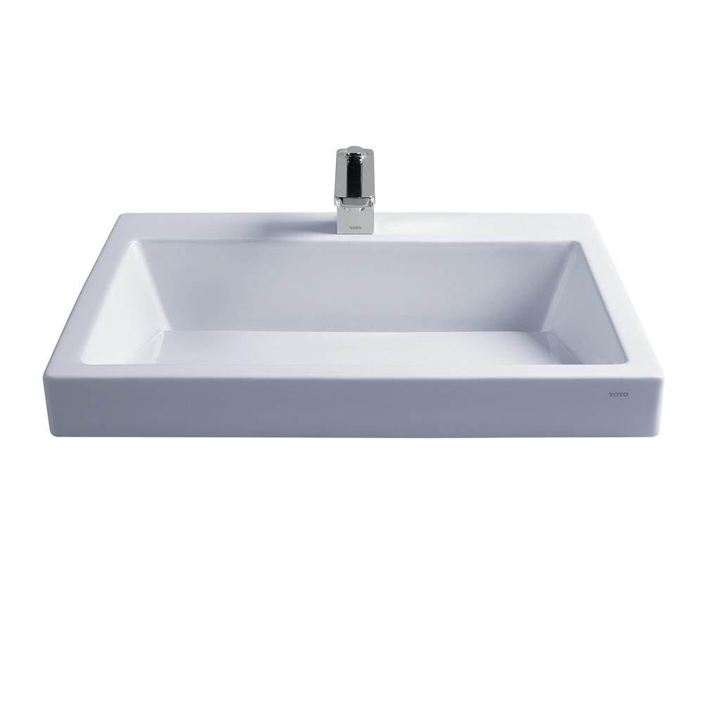 General Plumbing Supply DistributionTOTOToto® Kiwami® Renesse® Design I Rectangular Fireclay Vessel Bathroom Sink With Cefiontect For 8 Inch Faucets, Cotton White